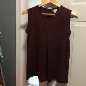 J. Crew sleeveless Crepe top